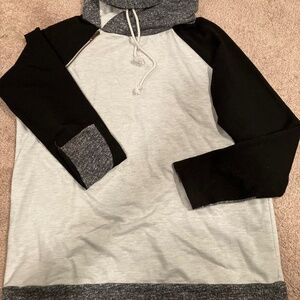 Hoodie double hood with zipper